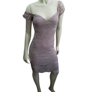 Express Lace Blush Pink Bodycon Dress Size 4